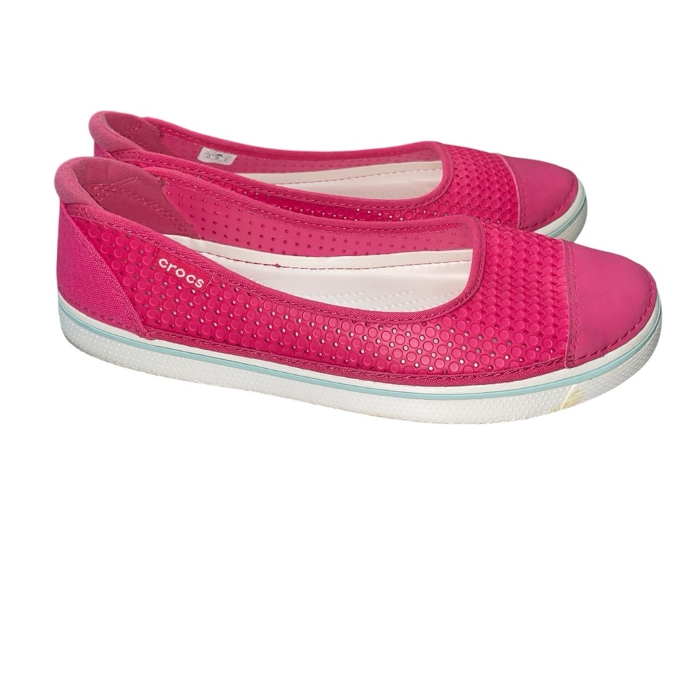 Crocs Shoes Flats Slip on CrosMesh Hover Pink Women's Size 10